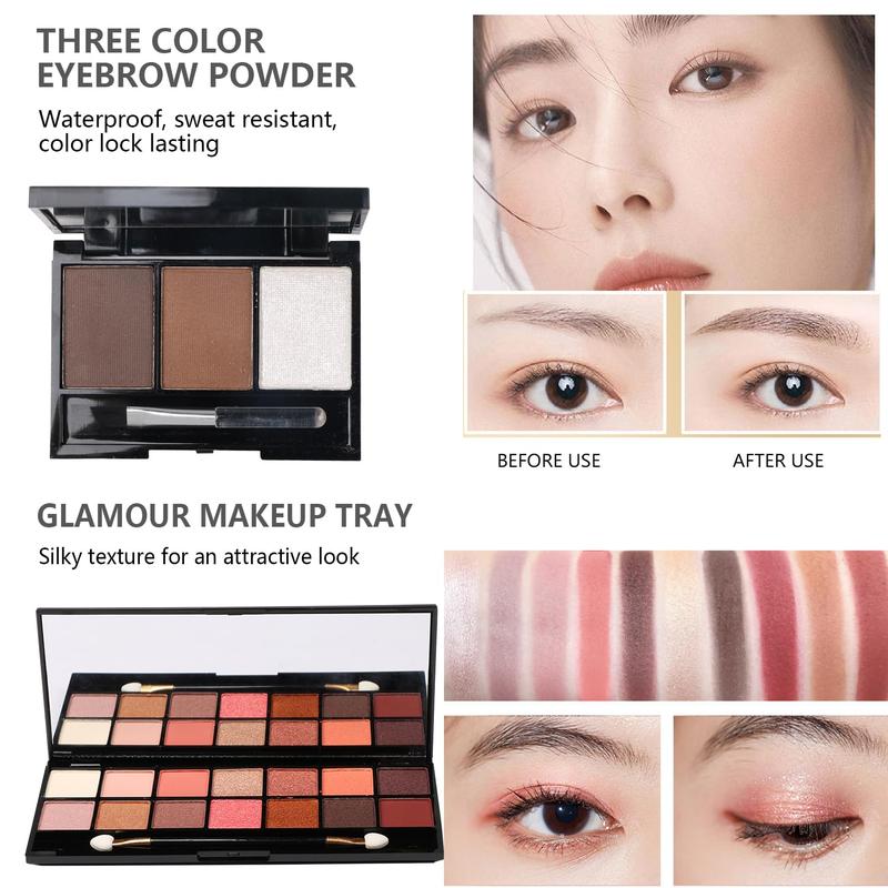 All-in-one makeup set, trendy ladies, suitable for cosmetics storage, fashionable women's beauty set