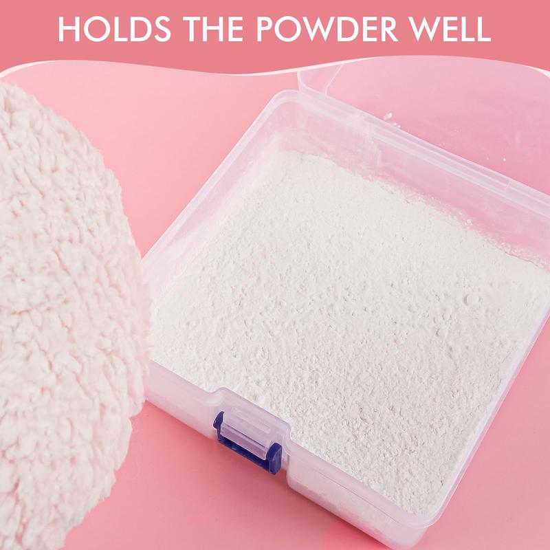 Powder Puff, 6'' Powder Puff for Body Powder,Body Powder Puff and Container, Body Powder Applicator,Oversize Dust Puffs for Women,Extra Large Powder Puffs for Face Powder