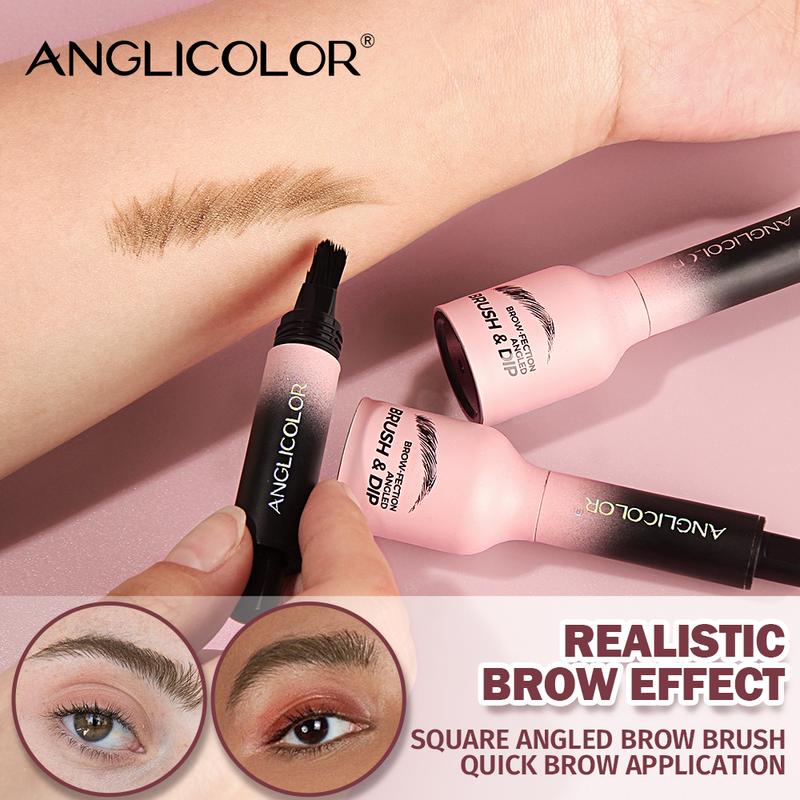 Liquid Microblading Eyebrow Pen,Square Angled Eyebrow Brush Hair-Like Strokes Easy To Color Long Lasting Quick Drying Natural Shaping Outlining Filling Brow Makeup