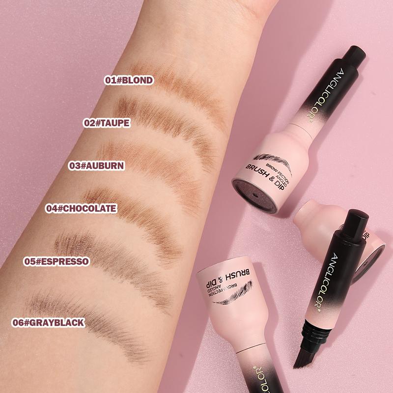 Liquid Microblading Eyebrow Pen,Square Angled Eyebrow Brush Hair-Like Strokes Easy To Color Long Lasting Quick Drying Natural Shaping Outlining Filling Brow Makeup