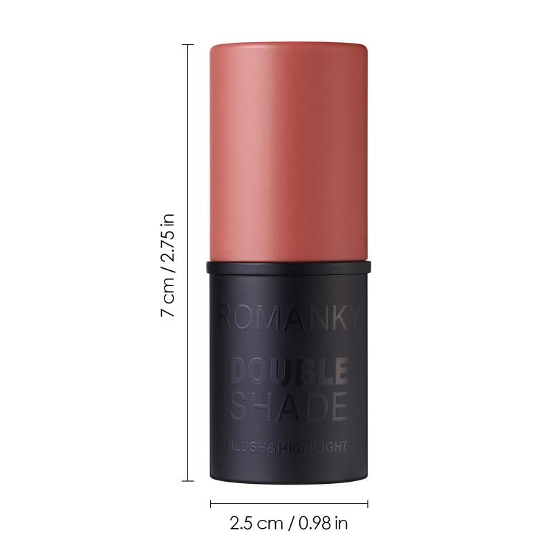 2 in 1 Matte & Luminous Core Solid Blush, Long Lasting Natural Brightening Blush Stick, Multifunctional Matte Blush Cream