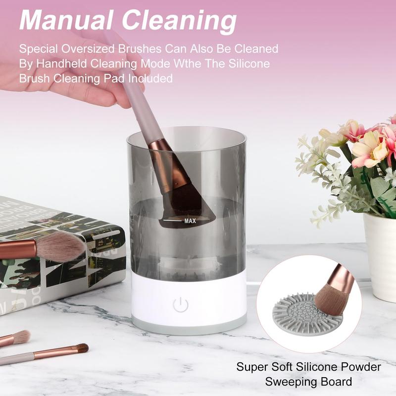 Brush Blender Pro - 3-in-1 Electric Makeup Brush Cleaner & Holder – UV Sterilization, Sonic Vibration, Quick Drying Tool for All Brush Sizes Cosmetic