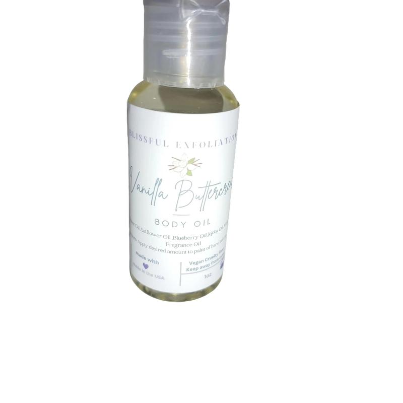 Sented Vanilla Buttercream Body Oils 1oz Body Care Scent dry oil