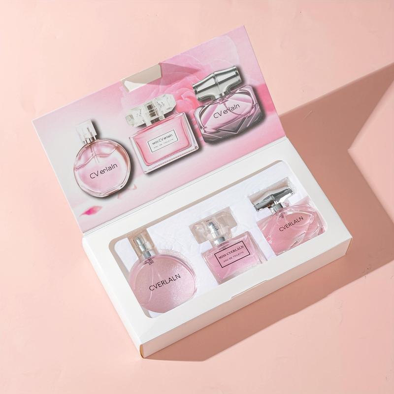 Women's Perfume Set, 3 Counts set Long Lasting Fragrances for Women, Perfect Gift for Her, Elegant Fragrance Suitable for Dating and Daily Life