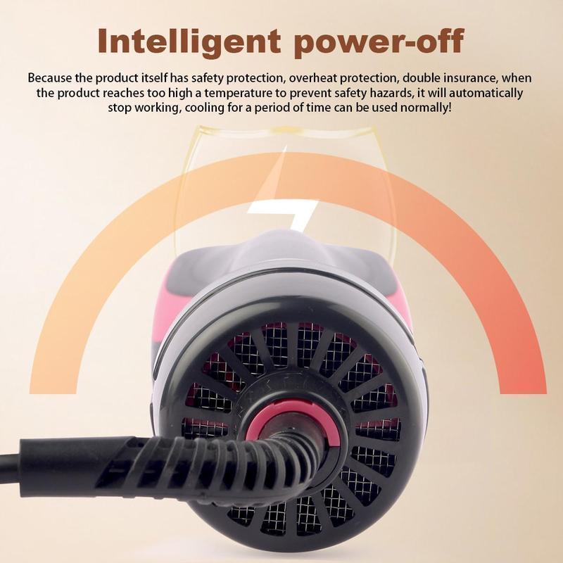 Intelligent Power-off Comb Design Hair Dryer, Quick Drying Hot Air Brush with Vent Design, Professional Hair Styling Tool for Gifts