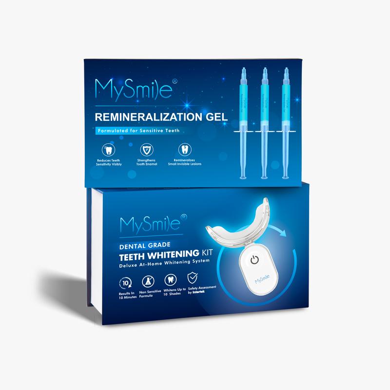 MySmile 28x LED Light Teeth Whitening Kit(Pro Version) w  Remineralizing Gels Bundle