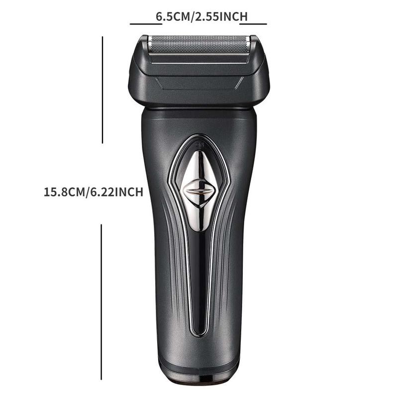 Electric Razor, 1 Box 2 Blades Travel Shaver, Dual-speeds Waterproof Professional Foil Shaver, Cordless Shaving Machine with Pop-up Beard Trimmer