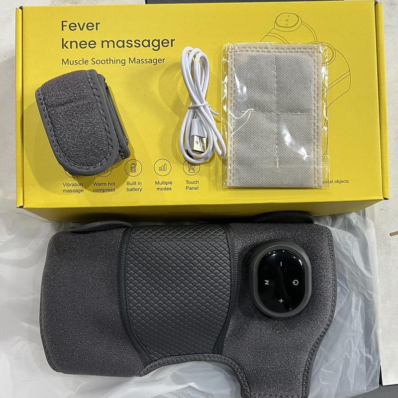 Comfort Heated Knee Massager, 1 Count Knee Massaging Insturment, Vibrating Heating Mode Leg Relaxation Massager, Portable Massage Instrument, Adjustable Mode Knee Heating Pad, Summer Gift