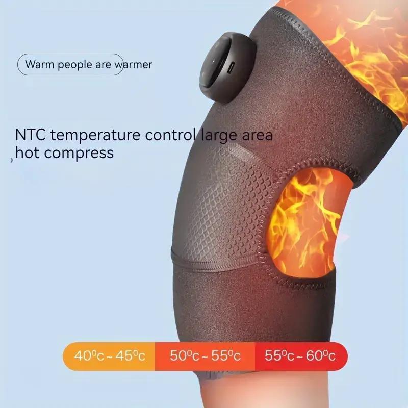 Comfort Heated Knee Massager, 1 Count Knee Massaging Insturment, Vibrating Heating Mode Leg Relaxation Massager, Portable Massage Instrument, Adjustable Mode Knee Heating Pad, Summer Gift