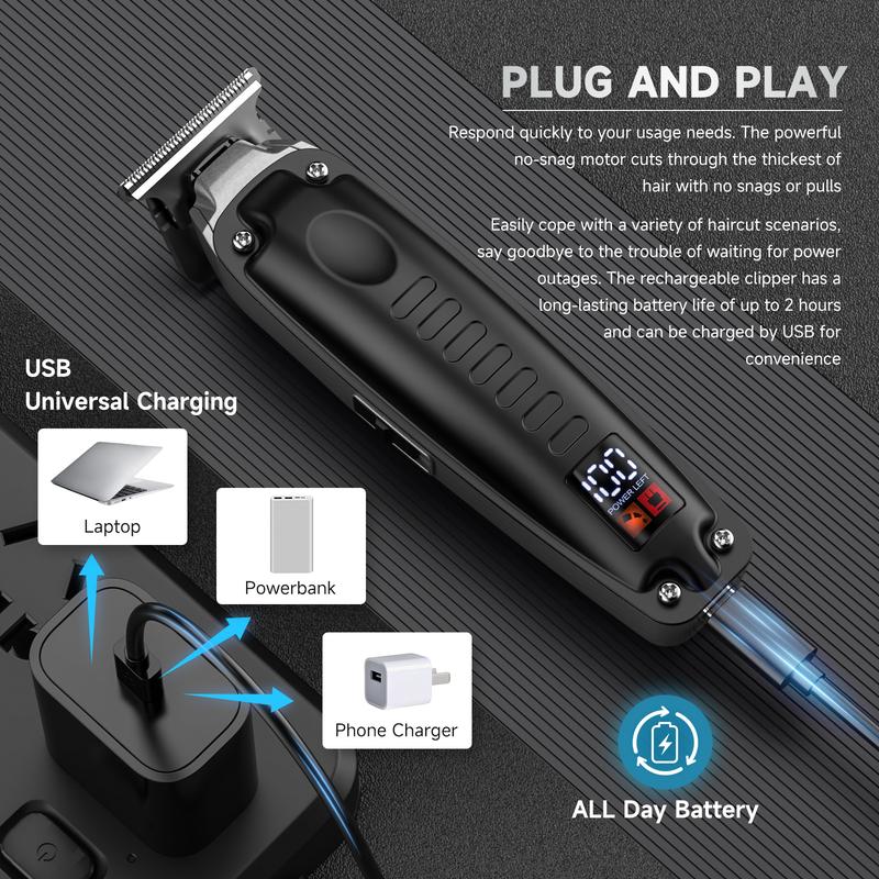 Sejoy Hair Clippers for Men, Hair Trimmer Professional Cordless Barber Clippers Hair Cutting Kits with LED Display Mens Gifts