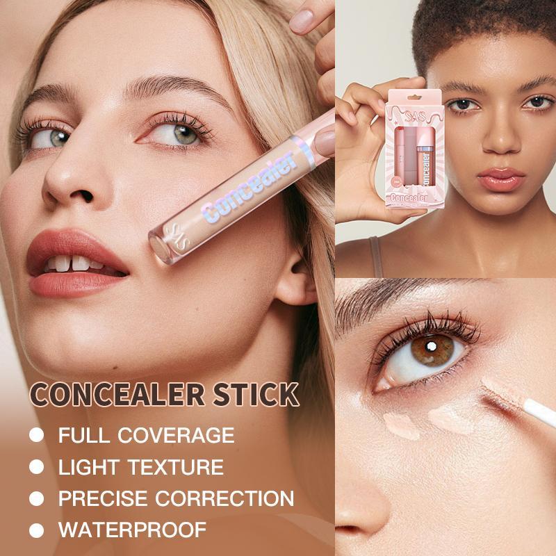 Long Lasting Concealer Set, 2 Counts box Concealer Pen & Concealer Stick, Waterproof Makeup Concealer, Makeup Accessories for Women & Girls