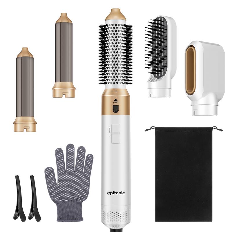 5 in 1 Hair dryer Hot Air Brush Styling Tool Summer Powerful Soft hair care -Curling iron set Hair dryer system with hair measure Hair dryer brush, smoothing brush, curling brush - Hair curler Shaper - Intelligent thermal control, detachable multi shaper