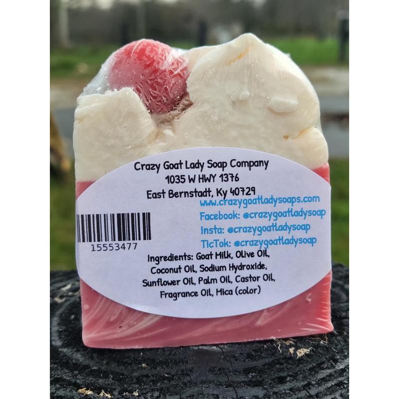 Winter Candy Apple Goat Milk Soap | Handmade, Paraben-Free, Natural Soap for Dry Skin, Eczema Relief