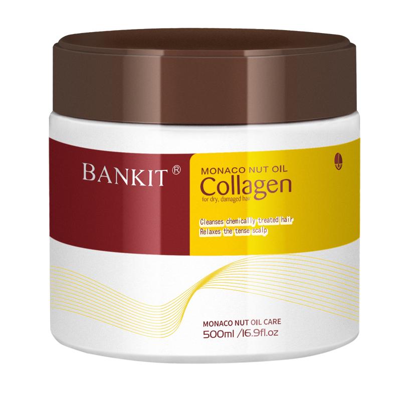 BANKIT Collagen Deep Repair Hair Conditioner with MONACO NUT OIL, suitable for all hair types, 500ml 16.9fl.oz Haircare Repair Shampoo Cleanser Mask Argan