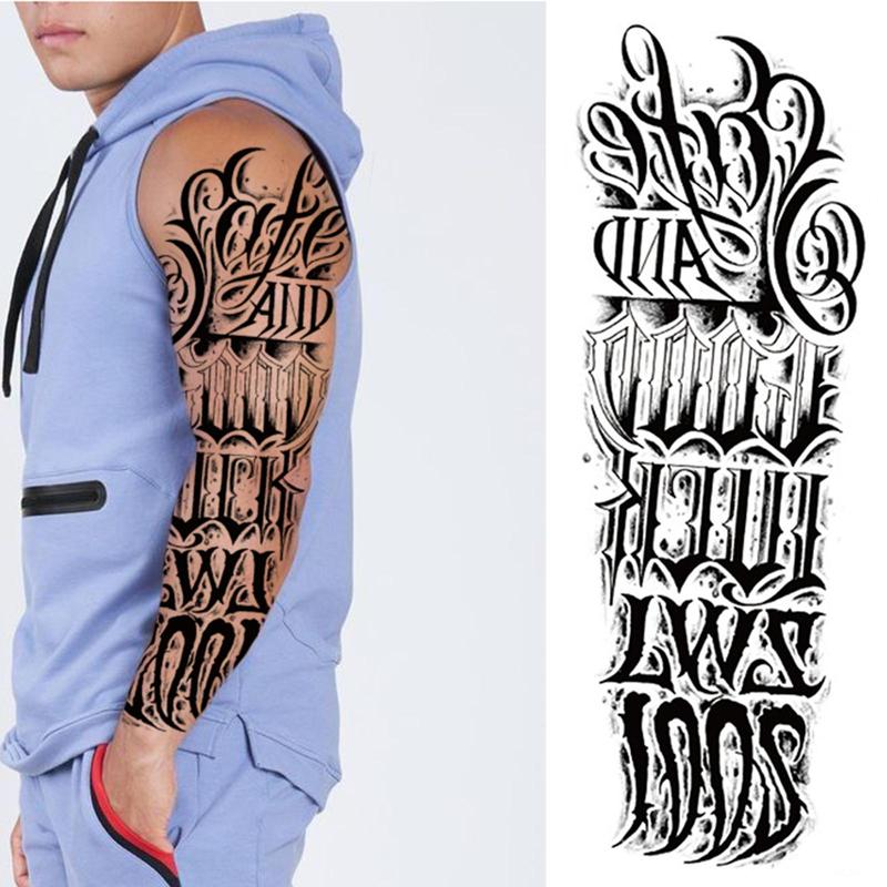 Arm Temporary Tattoo Sticker, 6 Sheets Waterproof Long Lasting Fake Tattoo Sticker, Body Art Sticker for Adults, Party Supplies