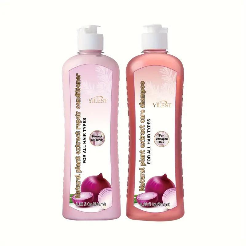 Onion & Biotin Shampoo and Conditioner Set with Rosemary Extract for Women - Glycerin-Rich Cream Formula Nourishes Scalp & Roots, Enhances Shine & Density for Normal Hair, Moisturizing Care  Haircare Comfort Cleansing Cleanser Olive Oil Olive Oil