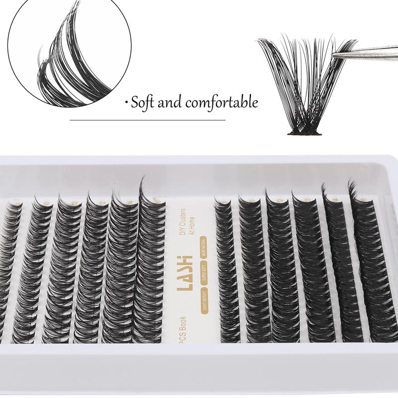 Individual False Eyelashes, 1 Box Natural Look Eyelash Extensions, Self Grafting Curl Eyelashes, Eye Makeup Enhancement False Eyelashes for Women & Girls, Christmas Gift