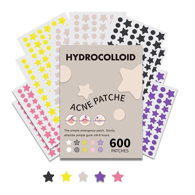 Star Shaped Hydrocolloid Acne Patch, 1 Box Acne Covering Patch, Daily Skincare Product for Women & Men, Christmas Gift