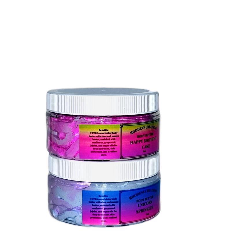 Unicorn Sprinkles & Birthday Cake Body Butters - Moisturizing Body Creams