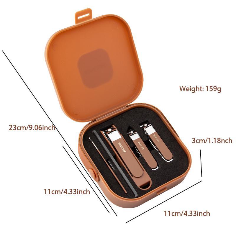 Portable Manicure Set with Storage Case, 7 Counts set Nail Clipper Set, Professional Manicure & Pedicure Tool for Home & Travel