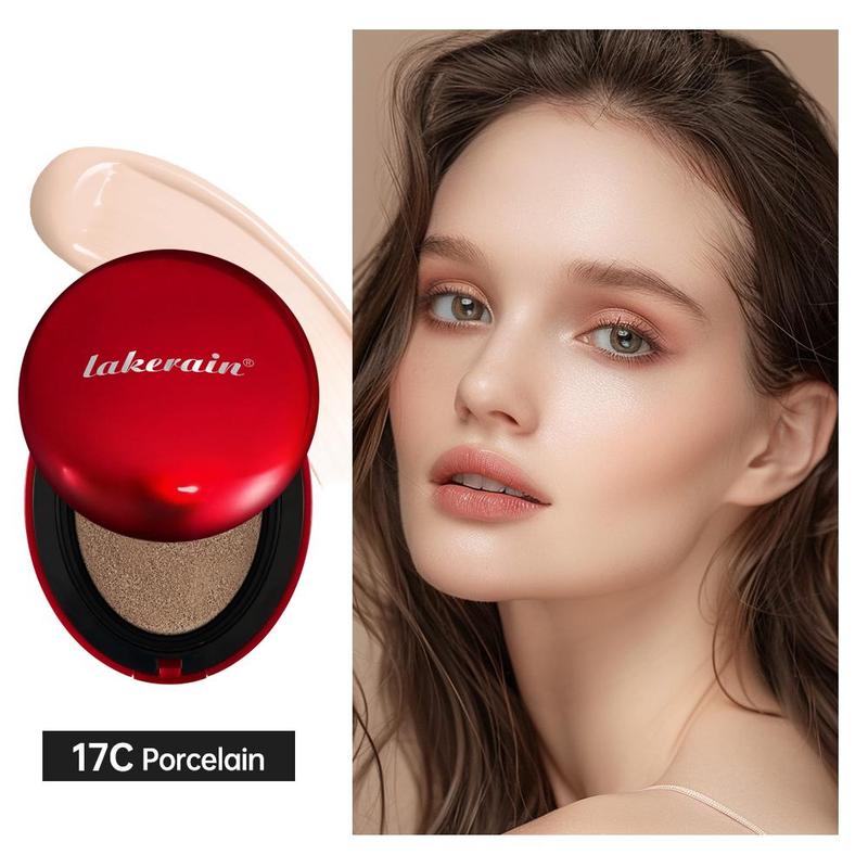 Long-lasting Lightweight Makeup Cushion, 1 Box Waterproof Concealer Foundation, Moisturizing Full Coverage Flawless Makeup Base for Women & Girls