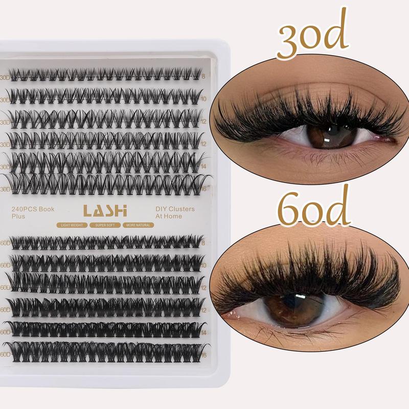 Individual False Eyelashes, 1 Box Natural Look Eyelash Extensions, Self Grafting Curl Eyelashes, Eye Makeup Enhancement False Eyelashes for Women & Girls, Christmas Gift