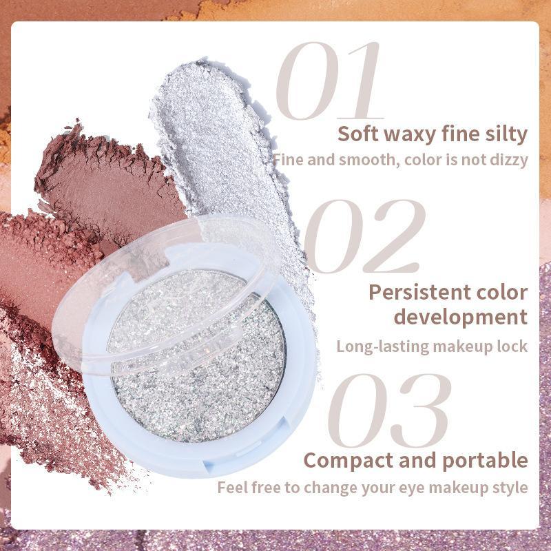 Monochrome Long-lasting Waterproof Eyeshadow Palette, Pearlescent Shimmer Eye Shadows Palette, High Pigmented Glittering Eye Shadow Makeup Products