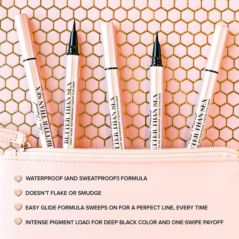 Too Faced Better Than Sex Easy Glide Waterproof Smudgeproof 24 hour Long Wear Liquid Eyeliner