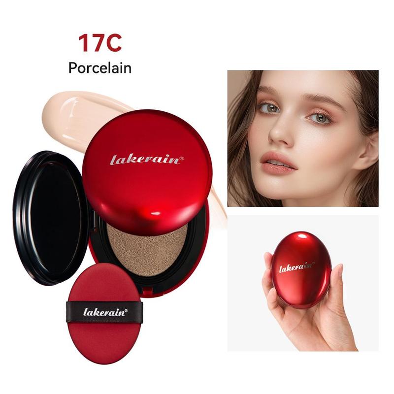 Long-lasting Lightweight Makeup Cushion, 1 Box Waterproof Concealer Foundation, Moisturizing Full Coverage Flawless Makeup Base for Women & Girls