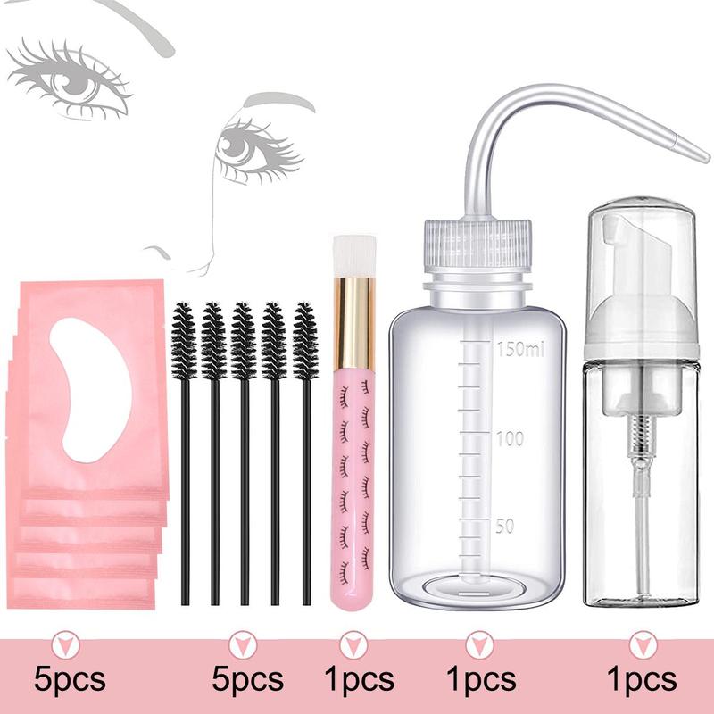 13pcs Eyelash Extension Set Include Lash Shampoo Brush, Squeeze Bottle, Eyelash Gel Pads, Professional Eyelash Extensions Kit, Lash Extensions Kit, Eyelash Makeup Tool Set for Women