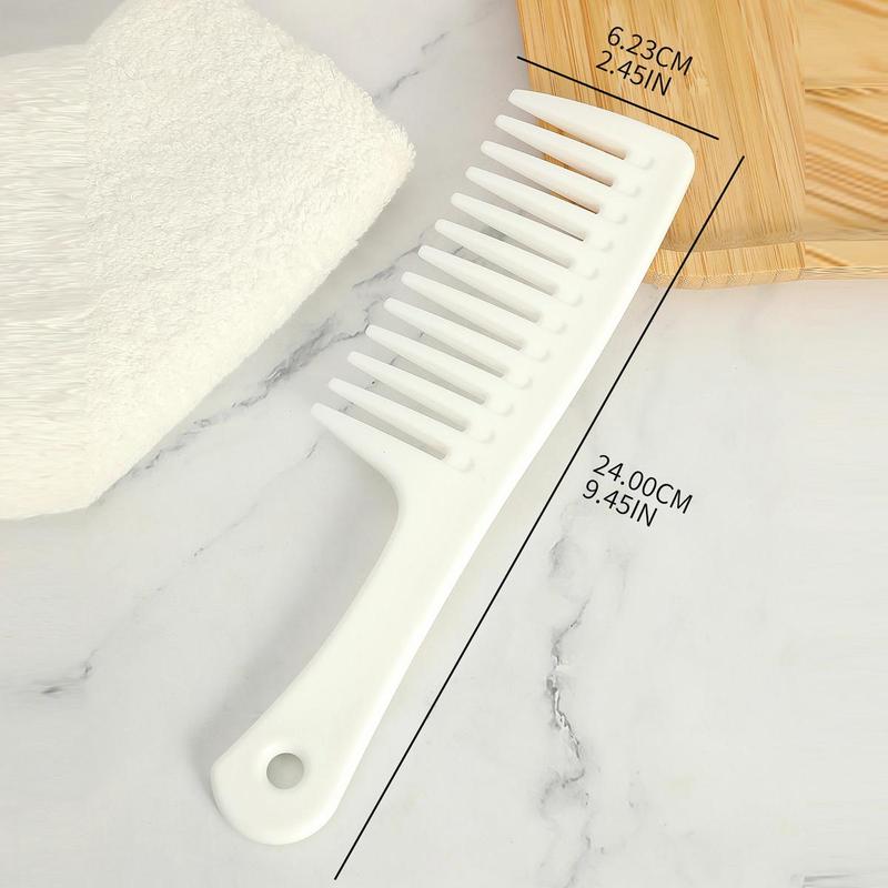 Solid Color Haircare Hair Comb, Portable Thickened Wide Tooth Comb, Hair Care & Styling Tool For Home Daily Use, Professional Heatless Styling Tools