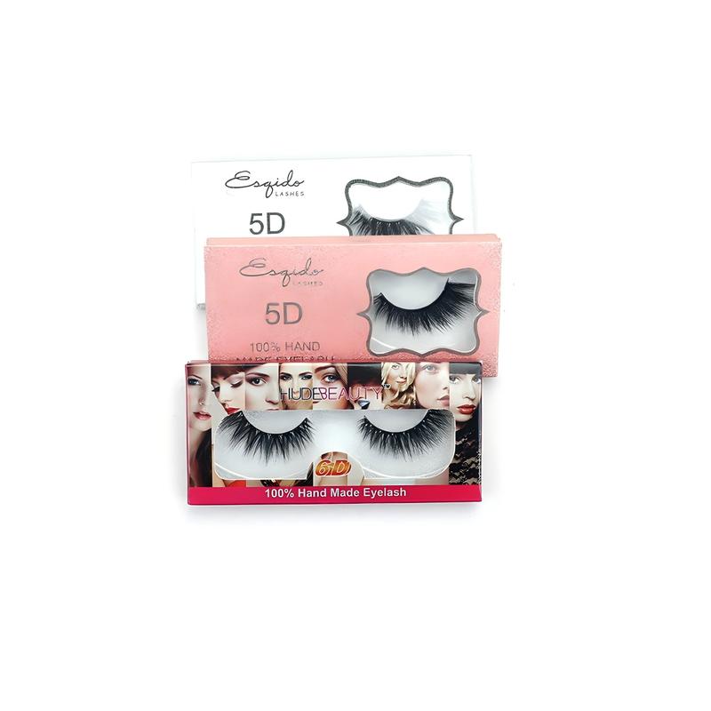 1 Pair Eyelashes Natural Fluffy False Makeup soft 5D Eyelashes Random Color