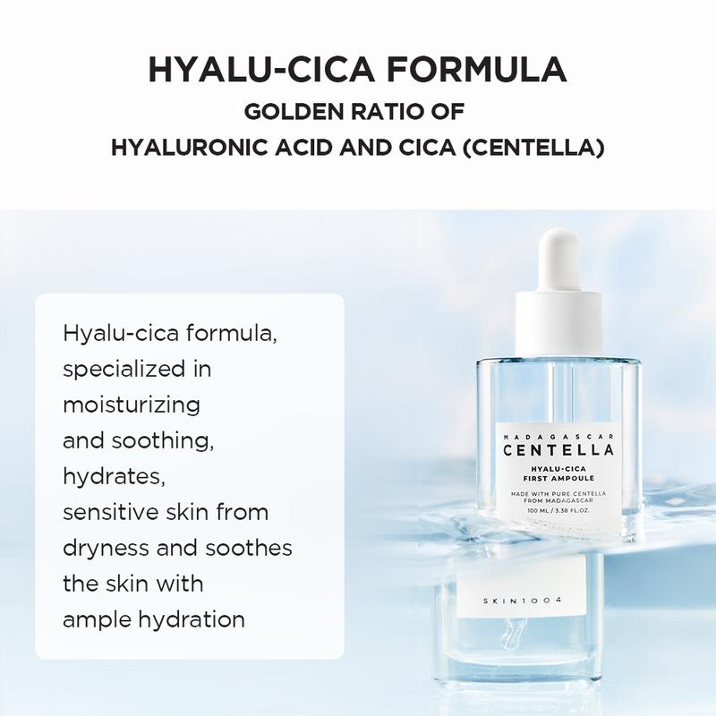 [SKIN1004 Official Shop] Hyalu-CICA First Ampoule 3.38 fl. oz, 100ml, Soothing Hydration Dry Skin