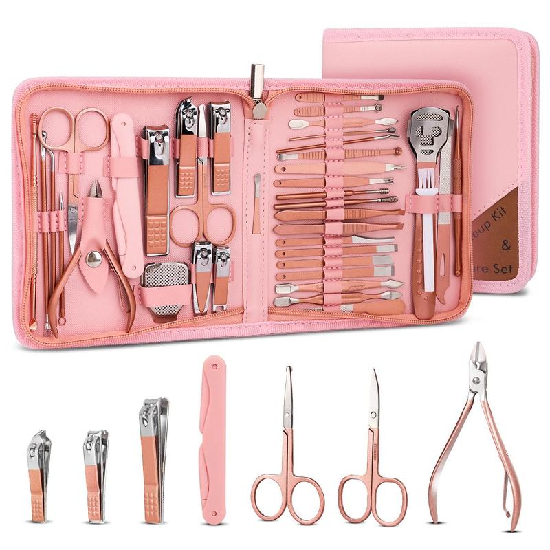 Portable Nail Clipper Set, Stainless Steel Nail Clipper Kit, Professional Manicure & Pedicure Tool for Home & Salon Use