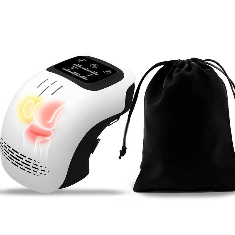 Knee Massager,Cordless Knee Massager and Vibration,Adjustable Temperature Knee Massager with Clear Visible LED Screen