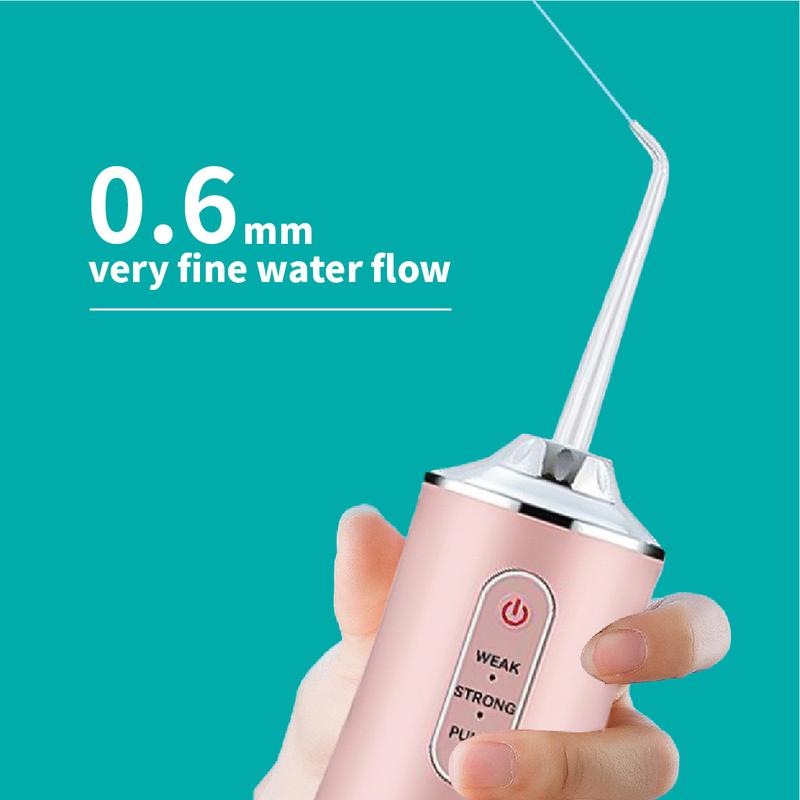 Upgrade Your Oral Care Routine with Multi-Frequency Electric Water Flosser Cordless for Teeth - 3 Modes, 4 Spray Nozzles,Rechargeable teeth cleaner,Christmas Gifts