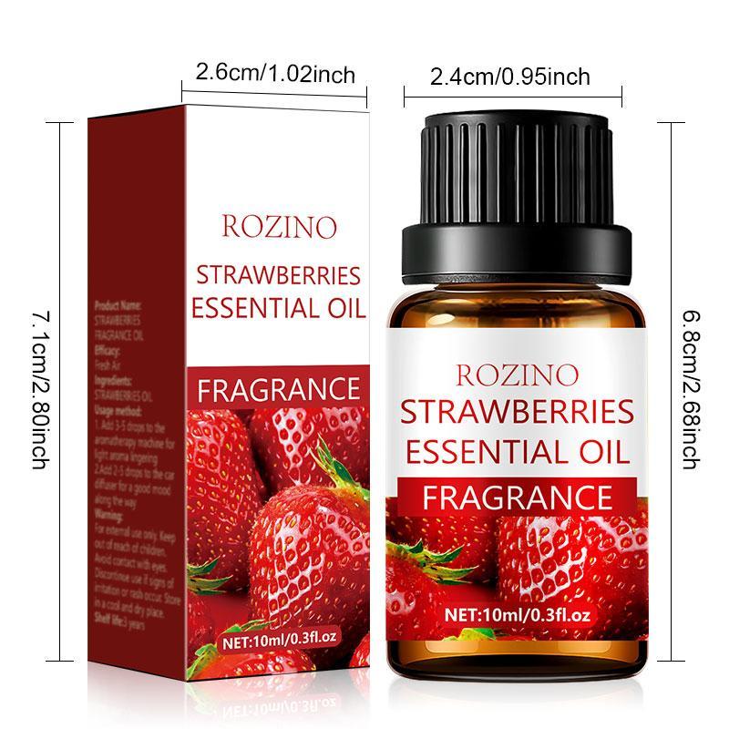 Strawberry Essential Oil, Hair Care Essential Oil for Dry & Rough Hair, Hair Smoothing and Shiny Essential Oil, Hair Care Product for Women & Men