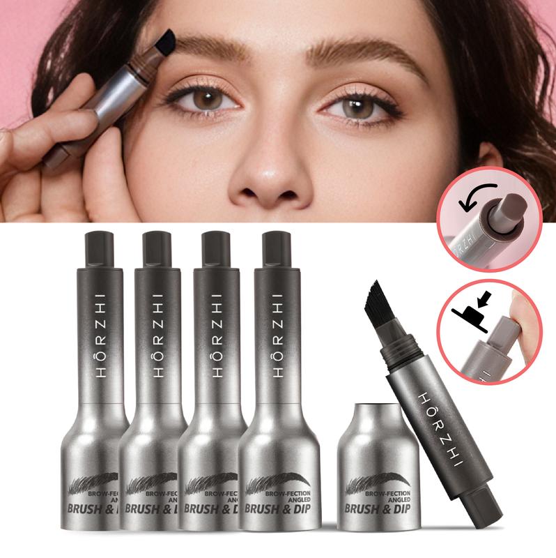 HORZHI Liquid Eyebrow Brush,Waterproof Lasting Liquid Brow-Fection Angled Brush & Dip,Black Friday Value Pack，1.5ml Instant Brow Brush Easy To Color Quick Drying Makeup Cosmetic