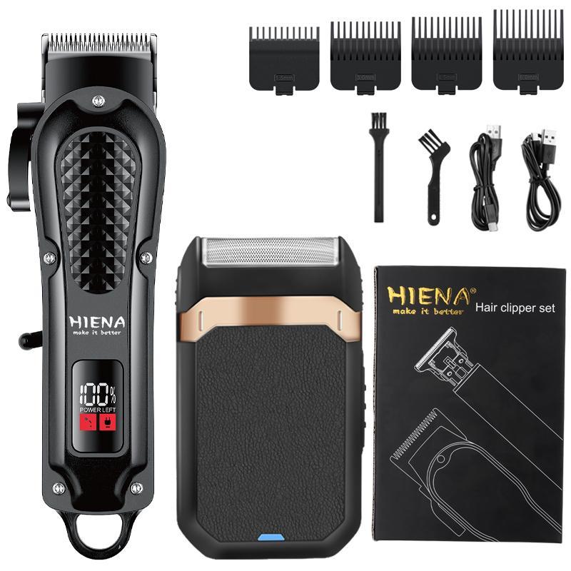 Electric Hair Clipper Set, 1 Set Professional Cordless Hair Clipper & Beard Trimmer & Accessories, USB Rechargeable Hair Trimmer Kit for Men