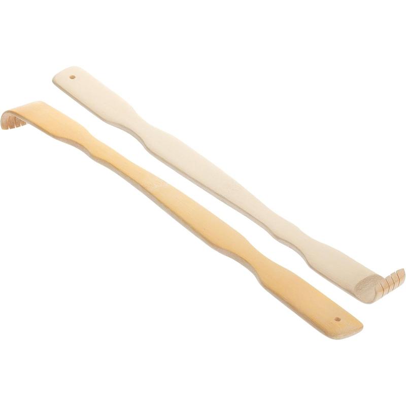 Bamboo Back Scratcher, 16.5”, 2 pcs, Back Scratcher for Men and Women, Wooden Back Scratcher Long Handle, Back Scratcher Bamboo, Wood Back Scratcher