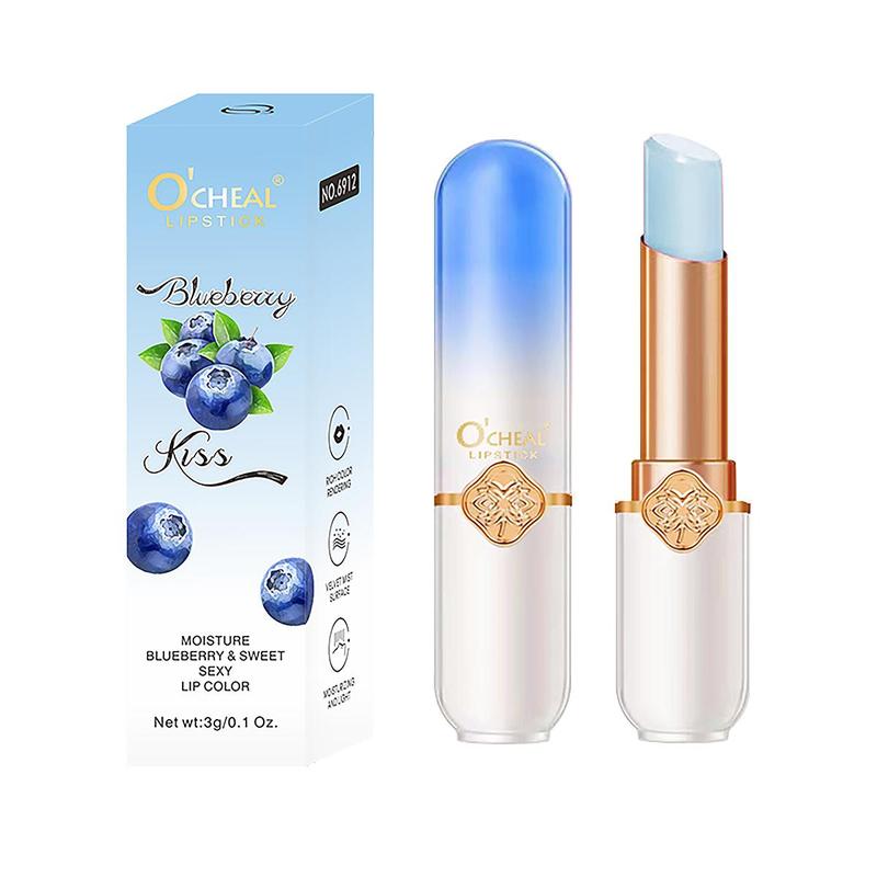 Fruit Flavor Color Changing Lipstick, Hydrating Lip Balm, Moisturizing Lip Primer, Lip Treatment Product for Women & Girls