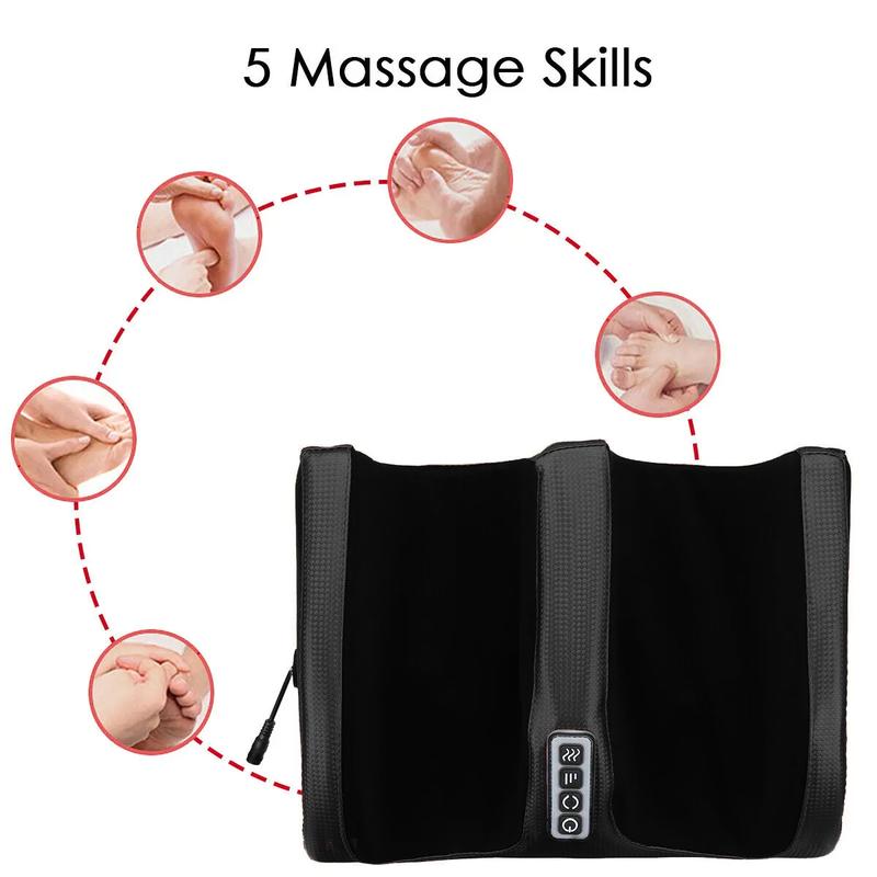 Shiatsu Back and Neck Massager with Heat,Shiatsu Foot Massager Machine with Soothing Heat, Deep Kneading Therapy,Improve Blood Circulation and Foot Wellness,Relax for Home or Office Use(Black)