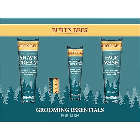 Burt's Bees Christmas Gifts, Everyday Essentials Set - Original Beeswax Lip Balm, Deep Cleansing Cream, Hand Salve, Body Lotion & Coconut Foot Cream, Travel Size