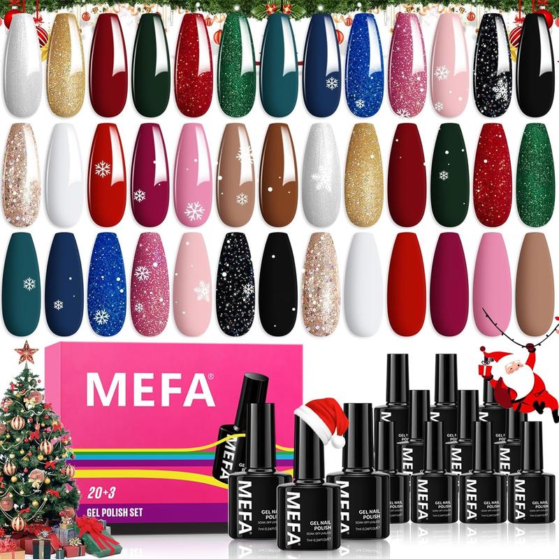 MEFA 42pcs 20pcs 12pcs 6pcs Color Gel Polish Christmas gift Set, 500g Net Weight, 500ml Volume, Made in China, Nail Art Manicure Nail Nail Nail Art