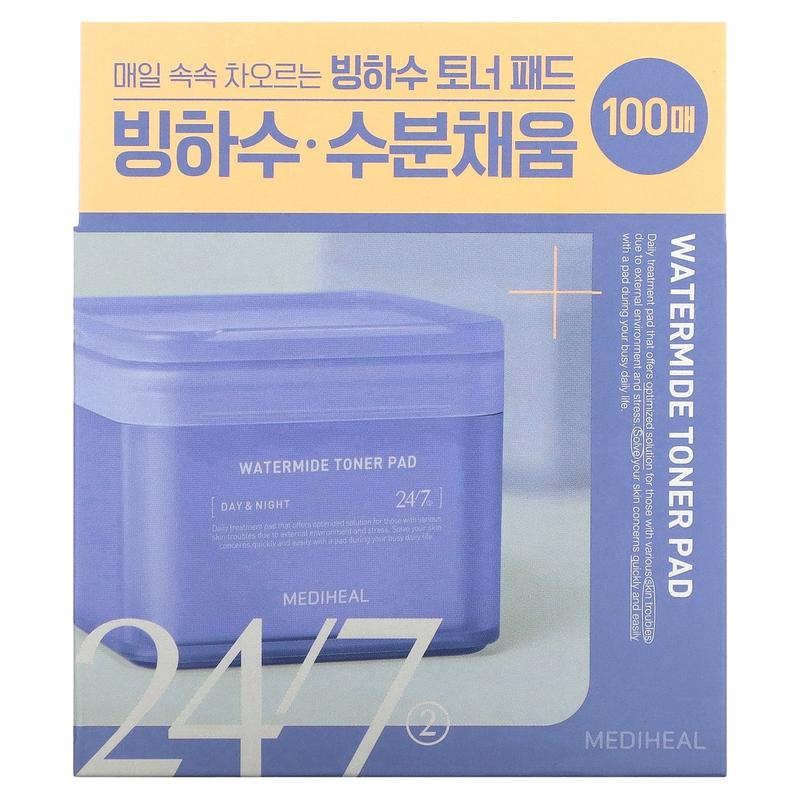 MEDIHEAL Watermide Toner Pad, 100 Pads, 5.74 fl oz (170 ml)