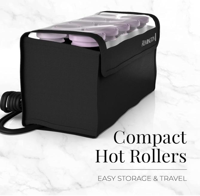 Remington Compact Ceramic Dual Voltage Hair Setter & Rollers, 1-1 ¼