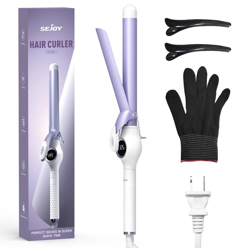 Sejoy 1 inch Curling Iron for Hair Curler, Ceramic Curling Irons, Digital Temp Control, Fast Heat Up, 60 Min Auto Shut Off hair  curling