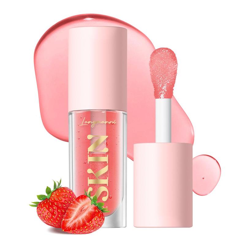 Moisturizing Skincare Lip Oil, Comfort Hydrate Fruit Flavor Lip Oil, No-sticky Lip Balm, Hydrating Lip Care Product, Suitable for Dry Lip, Daily Lip Moisturizer