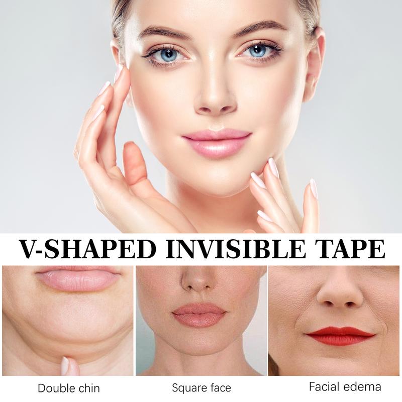 V-shaped Face Lift Tape,Facial Lifting Patch, Lift Face Double Chin V Face Melon Seed Face Invisible Lifting Patch