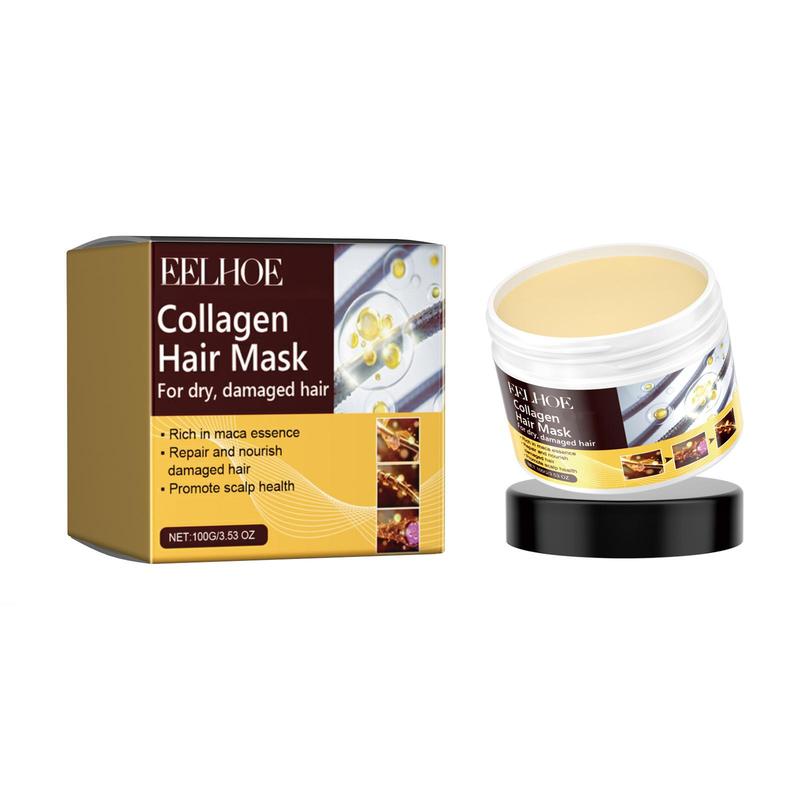 Collagen Hair Mask, Moisturizing Hair Mask, Hydrating Hair Care Mask, Hair Care Product for Dry & Damaged Hair, Hair Care Product for Women & Men, Christmas Gift